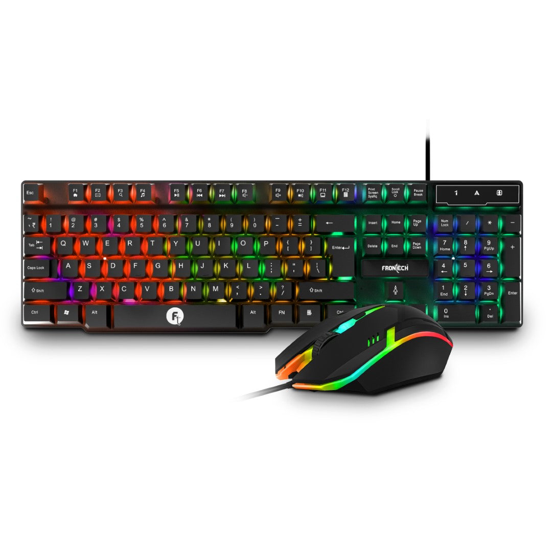 Frontech Wired Gaming RGB Backlight Effects Keyboard and Optical Mouse Combo (KB-0040) Frontech Wired Gaming RGB Backlight Effects Keyboard and Optical Mouse Combo (KB-0040)